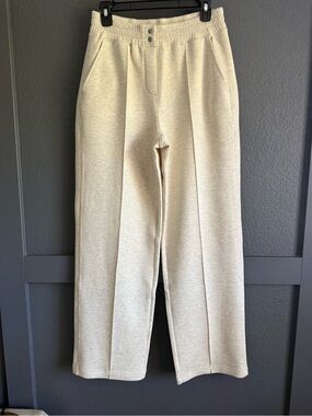 SPANX • NWT Air Essentials brushed straight leg pants - heather cream Medium
